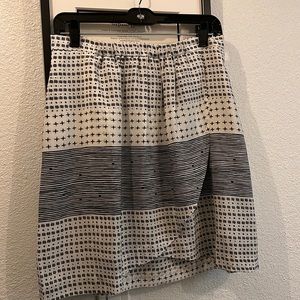 Madewell Mixed Print Faux Wrap Skirt